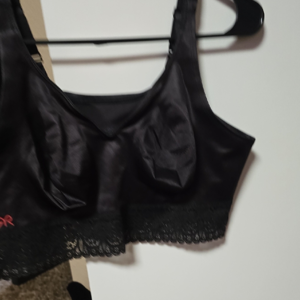 Ruby Ribbon Black Full-Coverage Bra